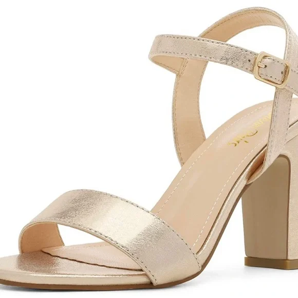 Dream Pairs Shoes Dream Pairs Size Gold Inch Block Heels